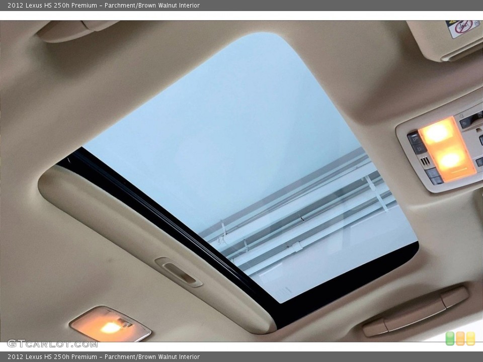 Parchment/Brown Walnut Interior Sunroof for the 2012 Lexus HS 250h Premium #146663733