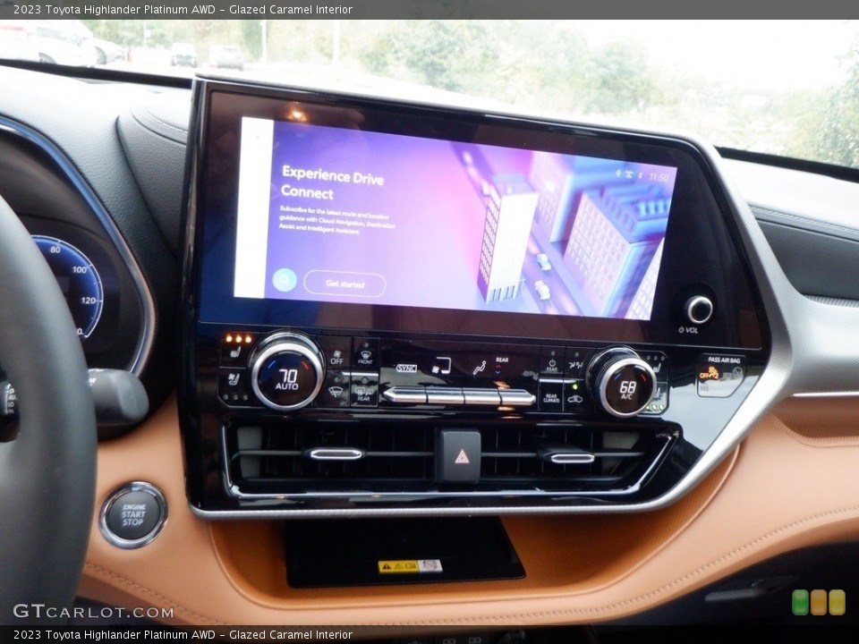 Glazed Caramel Interior Controls for the 2023 Toyota Highlander Platinum AWD #146663810