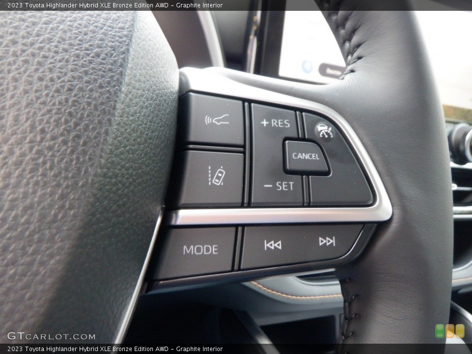 Graphite Interior Steering Wheel for the 2023 Toyota Highlander Hybrid XLE Bronze Edition AWD #146664050