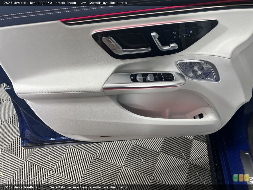 Neva Gray/Biscaya Blue Interior Door Panel for the 2023 Mercedes-Benz EQE 350+ 4Matic Sedan #146664570