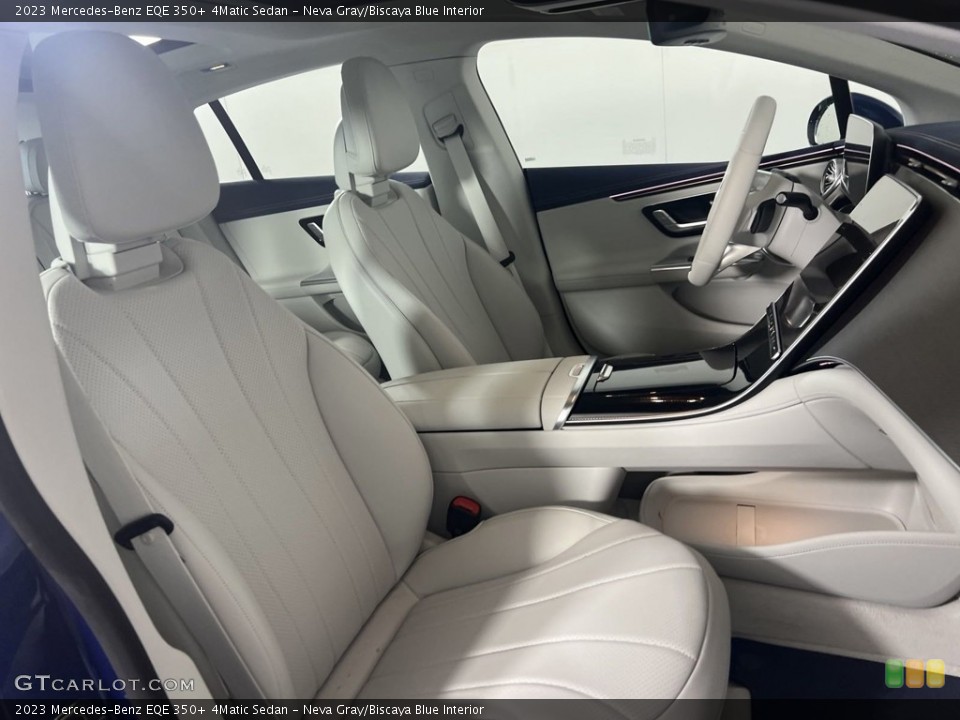 Neva Gray/Biscaya Blue Interior Front Seat for the 2023 Mercedes-Benz EQE 350+ 4Matic Sedan #146664878