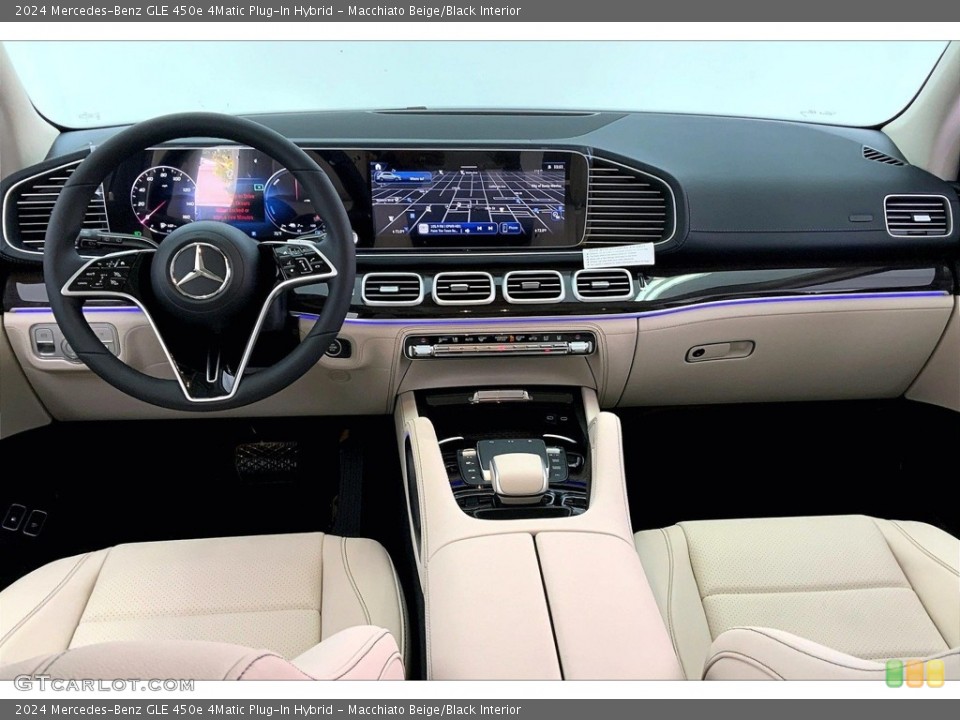 Macchiato Beige/Black Interior Prime Interior for the 2024 Mercedes-Benz GLE 450e 4Matic Plug-In Hybrid #146665227