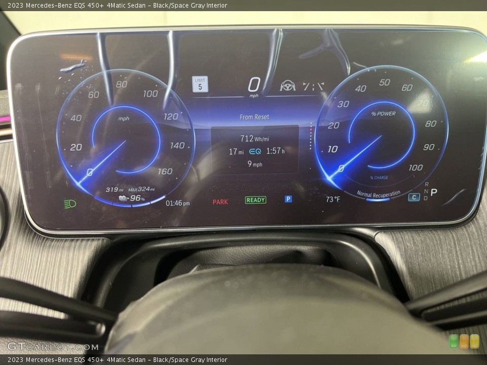 Black/Space Gray Interior Gauges for the 2023 Mercedes-Benz EQS 450+ 4Matic Sedan #146665324