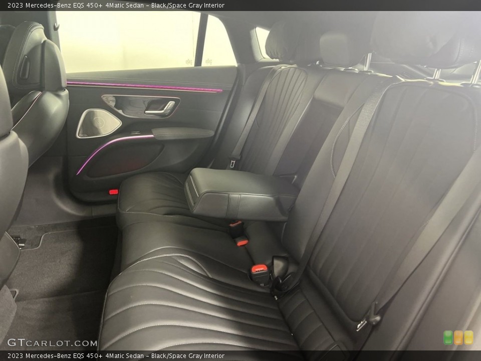 Black/Space Gray Interior Rear Seat for the 2023 Mercedes-Benz EQS 450+ 4Matic Sedan #146665366