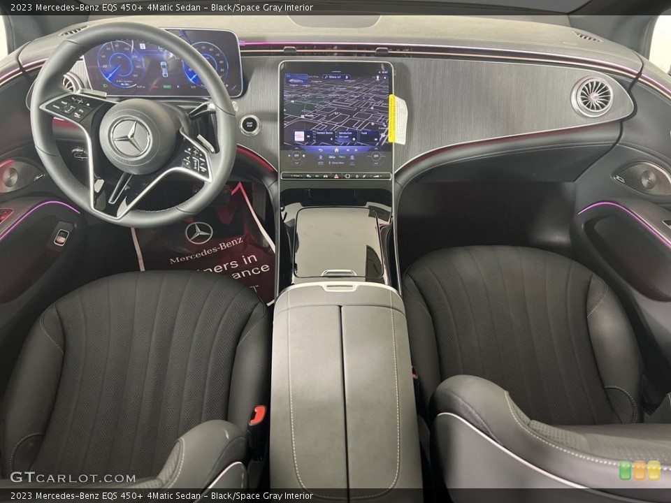 Black/Space Gray Interior Front Seat for the 2023 Mercedes-Benz EQS 450+ 4Matic Sedan #146665390