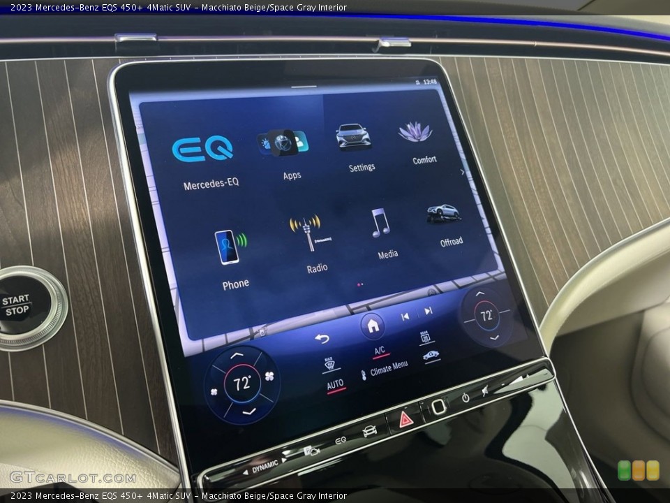 Macchiato Beige/Space Gray Interior Controls for the 2023 Mercedes-Benz EQS 450+ 4Matic SUV #146665793