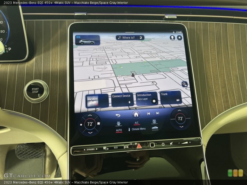 Macchiato Beige/Space Gray Interior Navigation for the 2023 Mercedes-Benz EQS 450+ 4Matic SUV #146665809