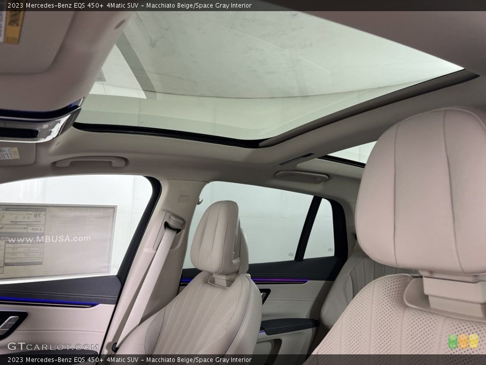 Macchiato Beige/Space Gray Interior Sunroof for the 2023 Mercedes-Benz EQS 450+ 4Matic SUV #146665863