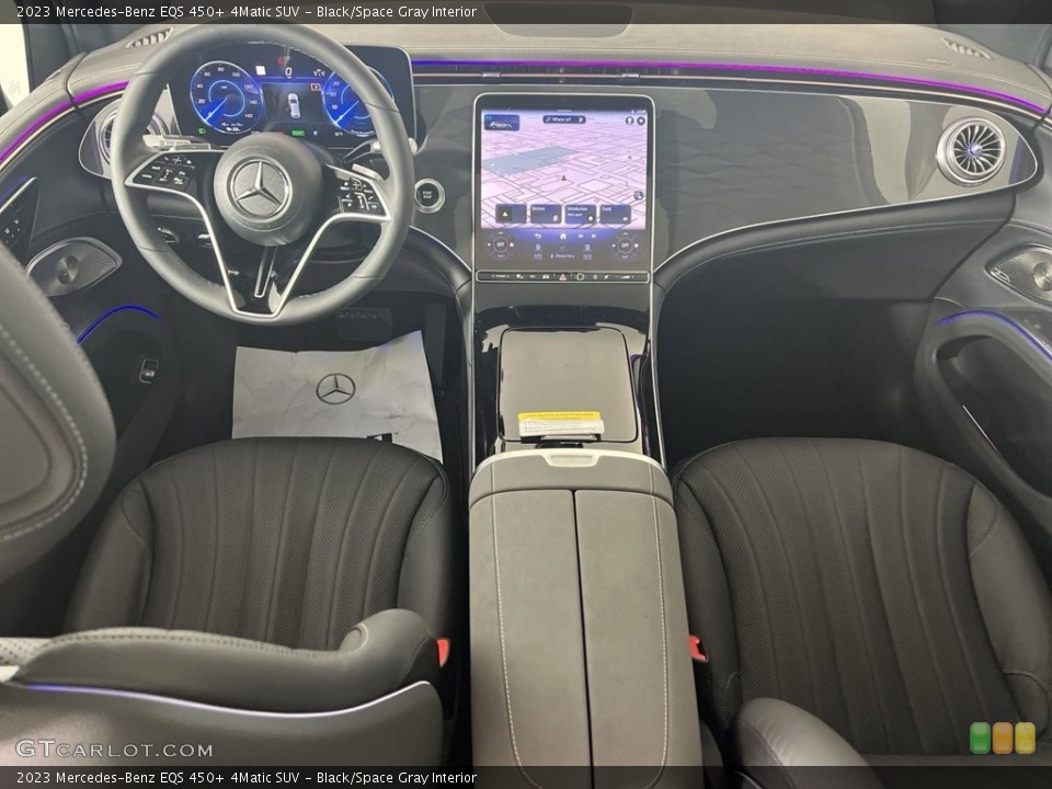 Black/Space Gray Interior Dashboard for the 2023 Mercedes-Benz EQS 450+ 4Matic SUV #146666317