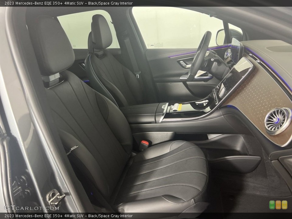 Black/Space Gray Interior Front Seat for the 2023 Mercedes-Benz EQE 350+ 4Matic SUV #146666721