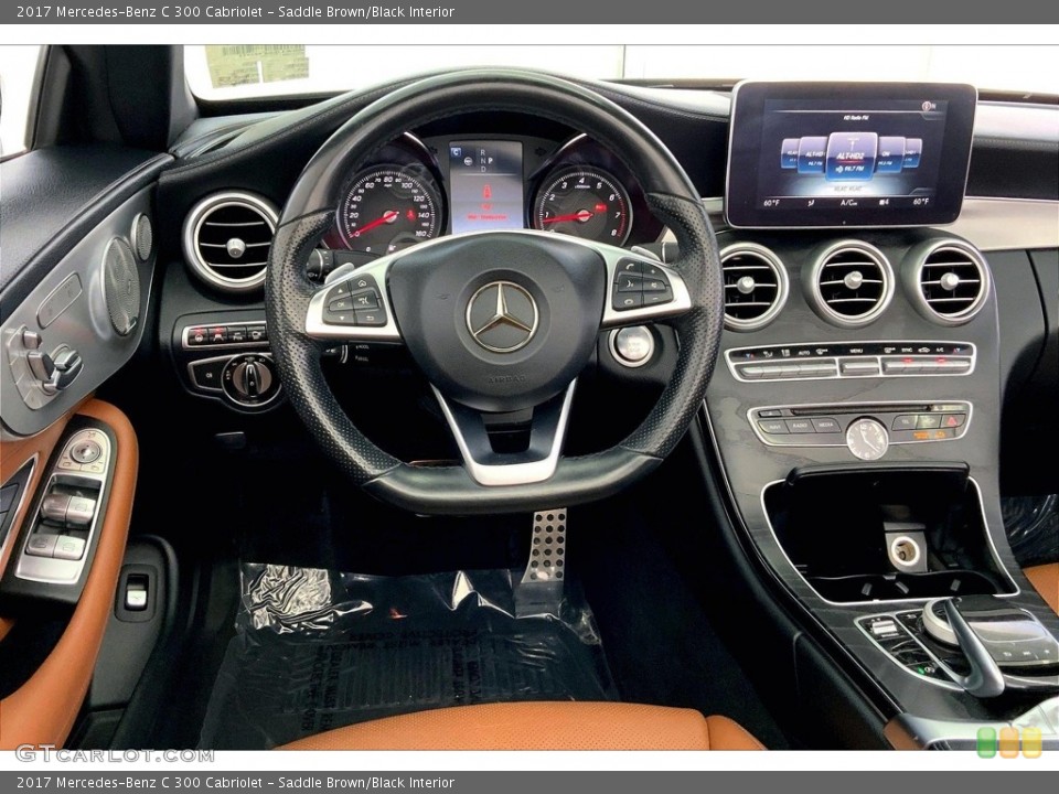 Saddle Brown/Black Interior Dashboard for the 2017 Mercedes-Benz C 300 Cabriolet #146667398