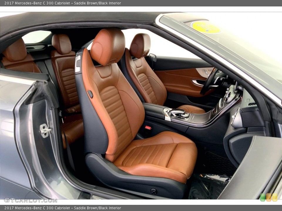 Saddle Brown/Black Interior Front Seat for the 2017 Mercedes-Benz C 300 Cabriolet #146667446