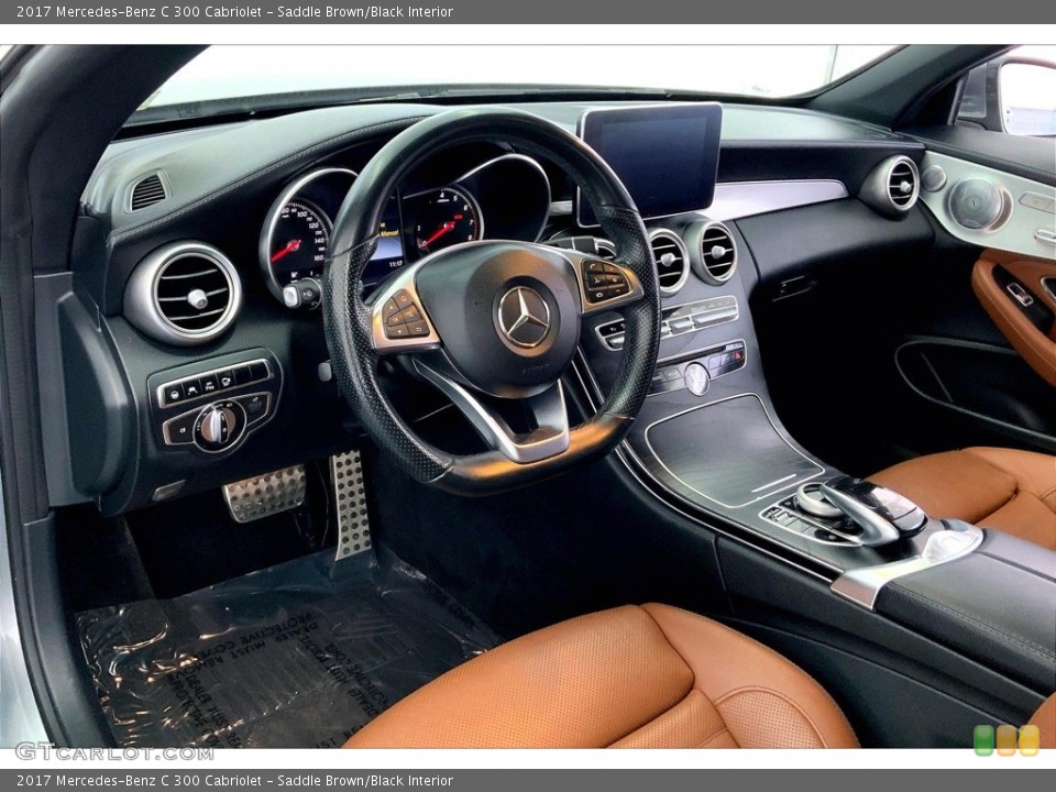 Saddle Brown/Black 2017 Mercedes-Benz C Interiors