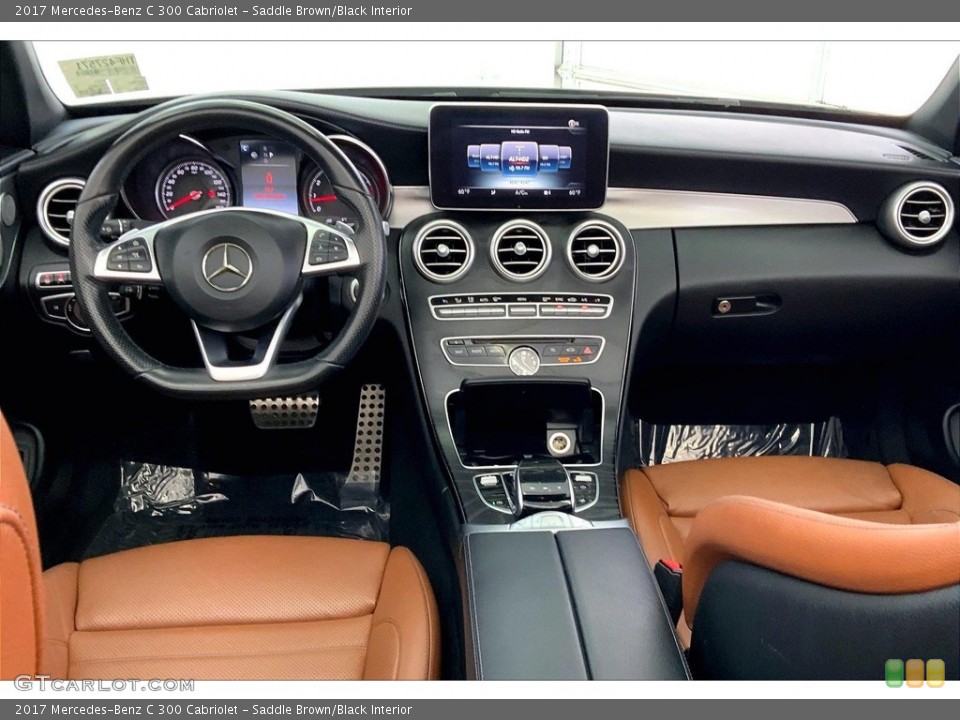 Saddle Brown/Black Interior Dashboard for the 2017 Mercedes-Benz C 300 Cabriolet #146667668