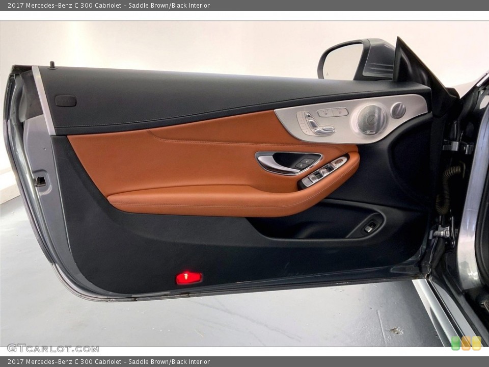 Saddle Brown/Black Interior Door Panel for the 2017 Mercedes-Benz C 300 Cabriolet #146667917