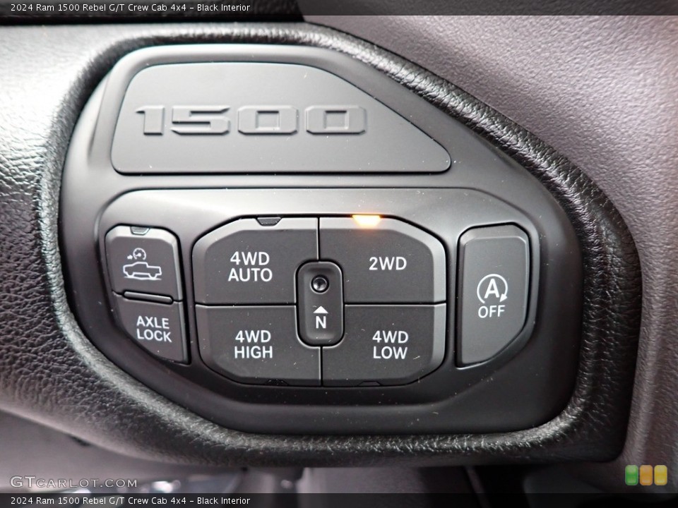 Black Interior Controls for the 2024 Ram 1500 Rebel G/T Crew Cab 4x4 #146668238