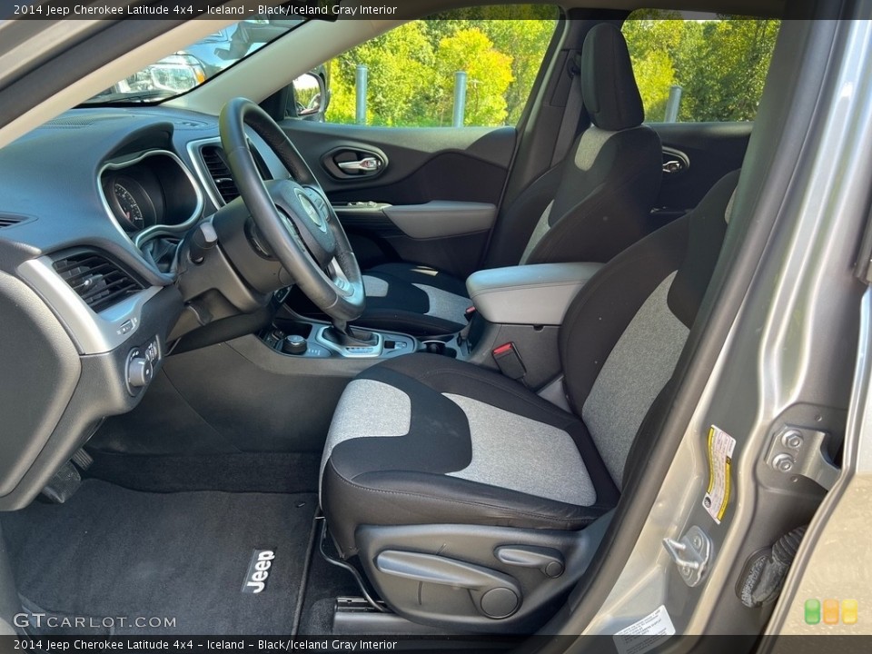 Iceland - Black/Iceland Gray Interior Front Seat for the 2014 Jeep Cherokee Latitude 4x4 #146668433
