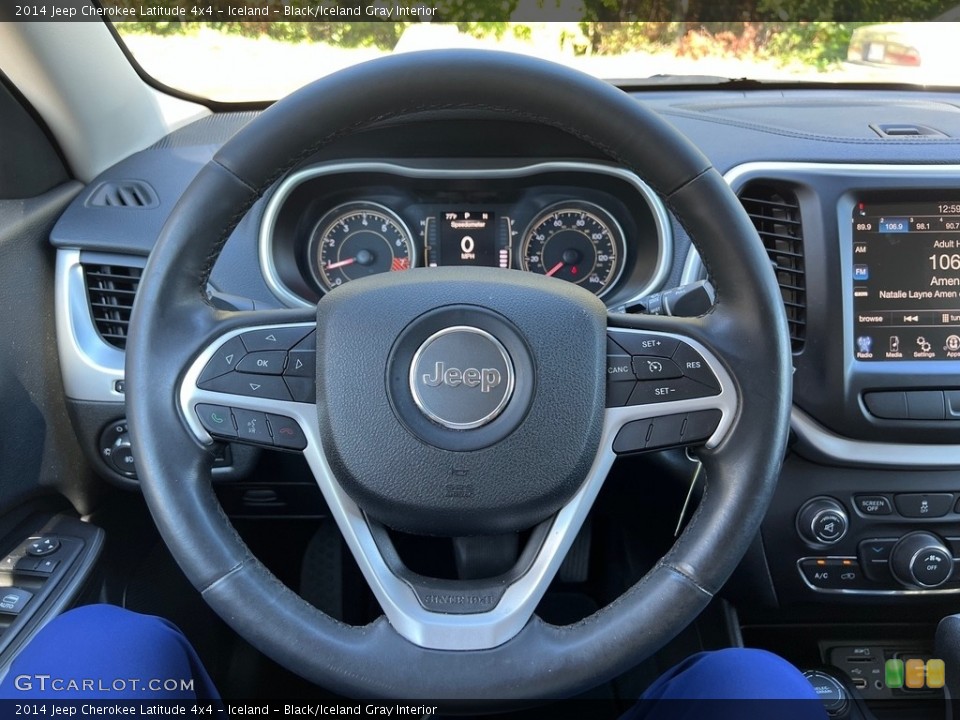Iceland - Black/Iceland Gray Interior Steering Wheel for the 2014 Jeep Cherokee Latitude 4x4 #146668639