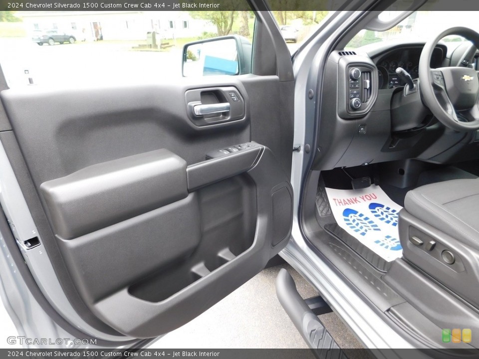 Jet Black Interior Door Panel for the 2024 Chevrolet Silverado 1500 Custom Crew Cab 4x4 #146668757