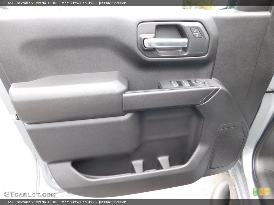 Jet Black Interior Door Panel for the 2024 Chevrolet Silverado 1500 Custom Crew Cab 4x4 #146668781