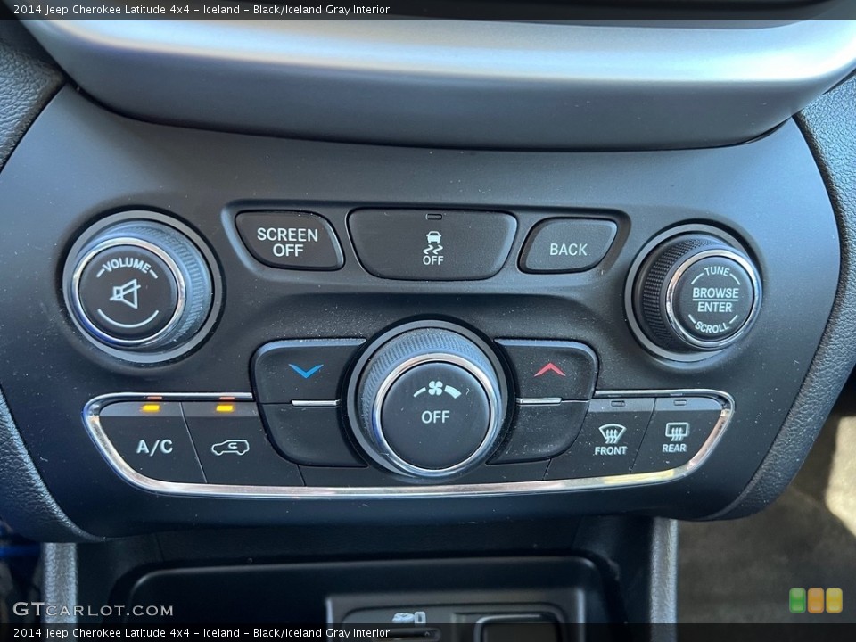Iceland - Black/Iceland Gray Interior Controls for the 2014 Jeep Cherokee Latitude 4x4 #146668808