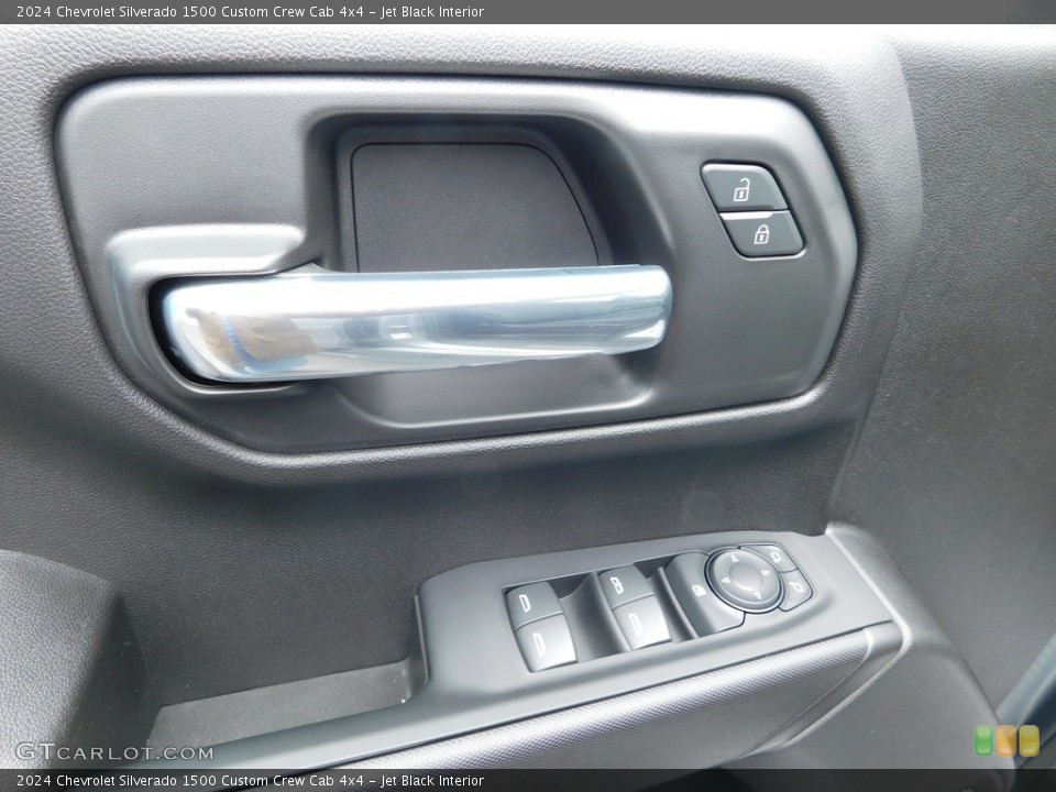 Jet Black Interior Door Panel for the 2024 Chevrolet Silverado 1500 Custom Crew Cab 4x4 #146668811