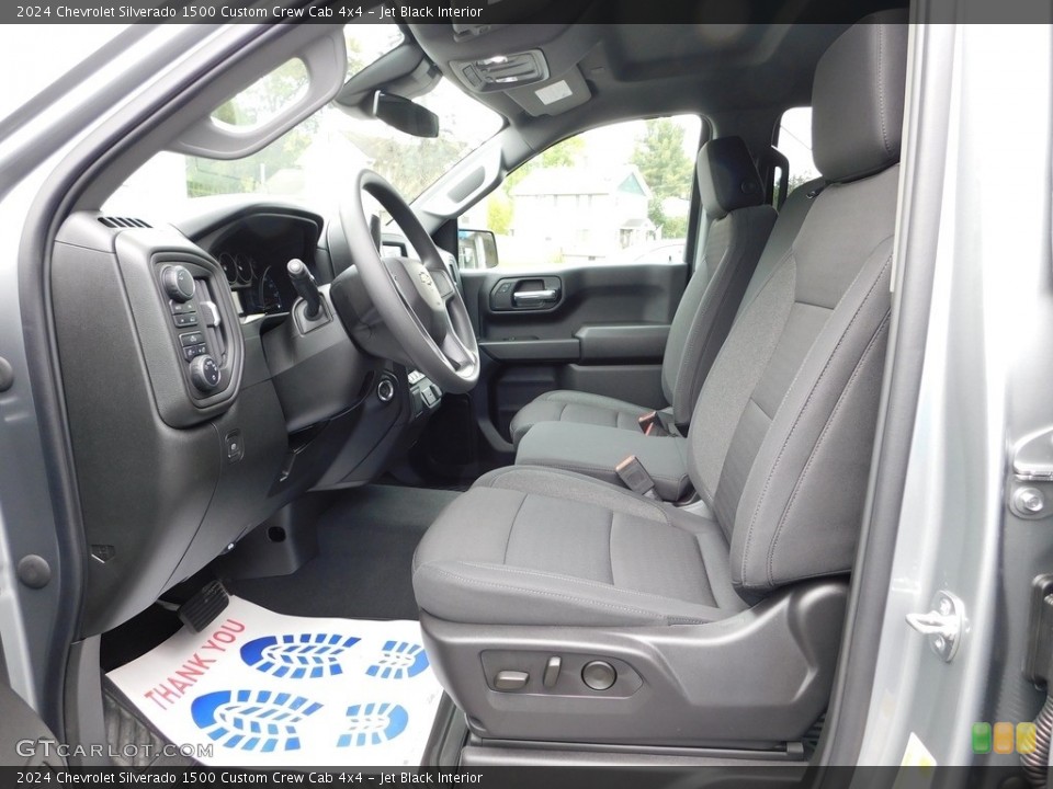 Jet Black Interior Front Seat for the 2024 Chevrolet Silverado 1500 Custom Crew Cab 4x4 #146668871