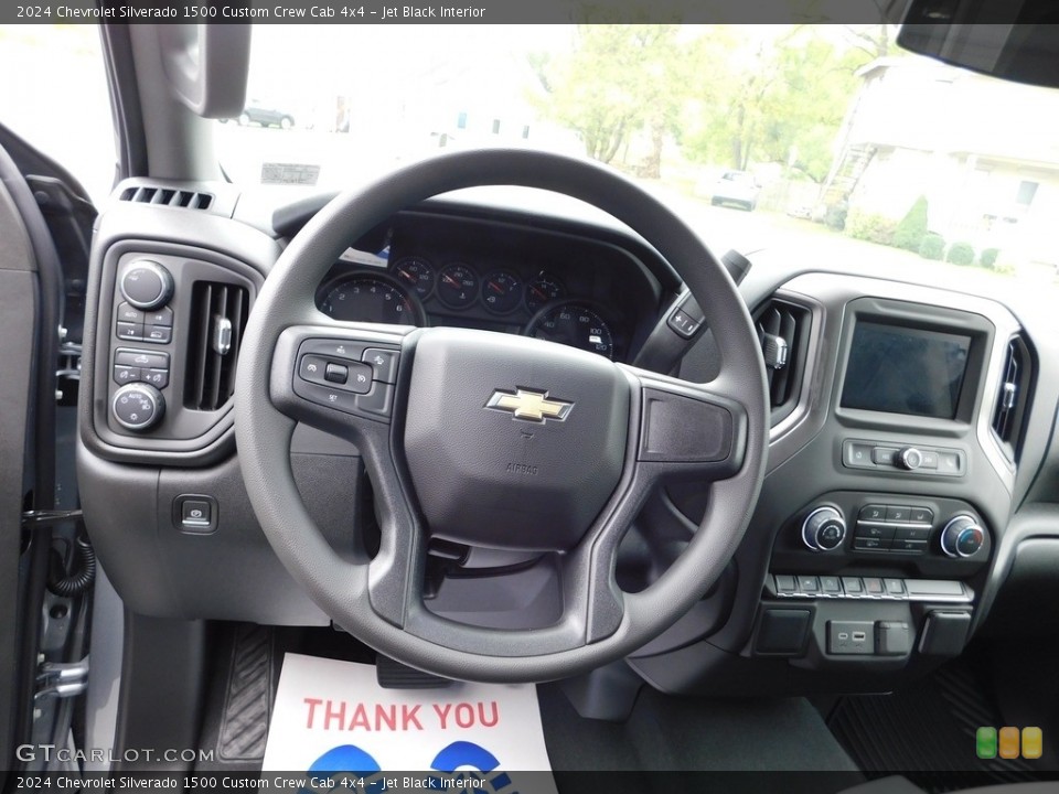 Jet Black Interior Dashboard for the 2024 Chevrolet Silverado 1500 Custom Crew Cab 4x4 #146668925