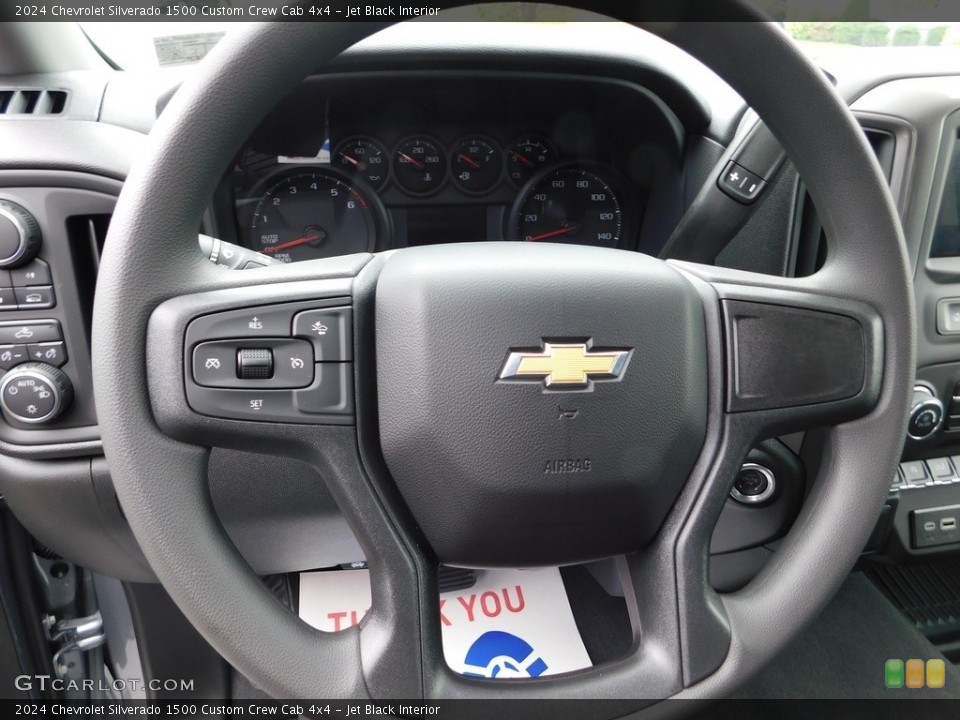 Jet Black Interior Steering Wheel for the 2024 Chevrolet Silverado 1500 Custom Crew Cab 4x4 #146668955