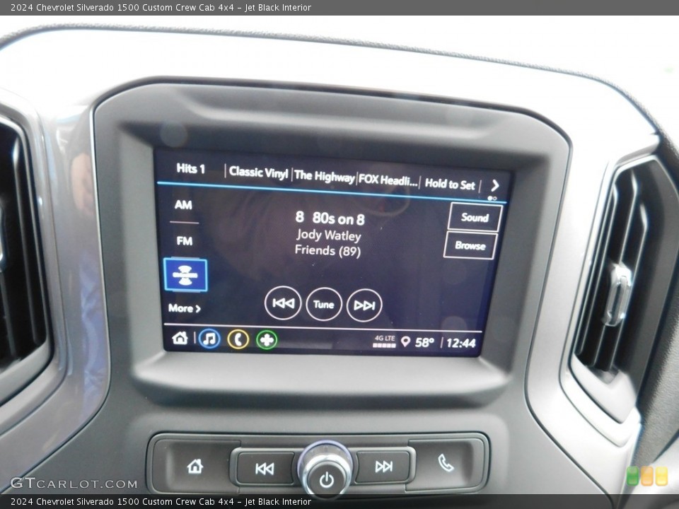 Jet Black Interior Controls for the 2024 Chevrolet Silverado 1500 Custom Crew Cab 4x4 #146669144