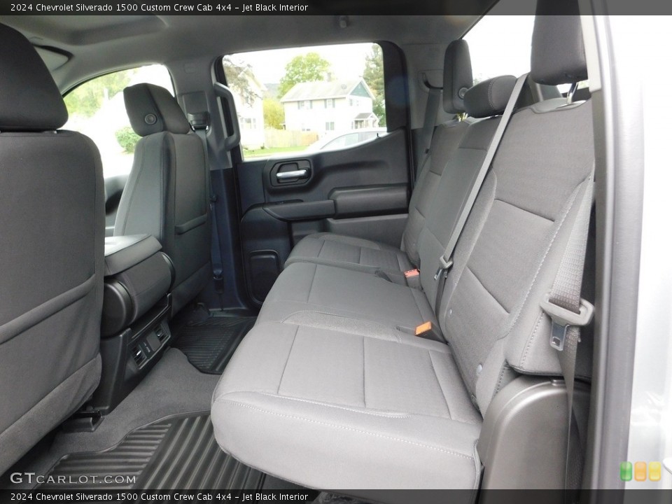 Jet Black Interior Rear Seat for the 2024 Chevrolet Silverado 1500 Custom Crew Cab 4x4 #146669318