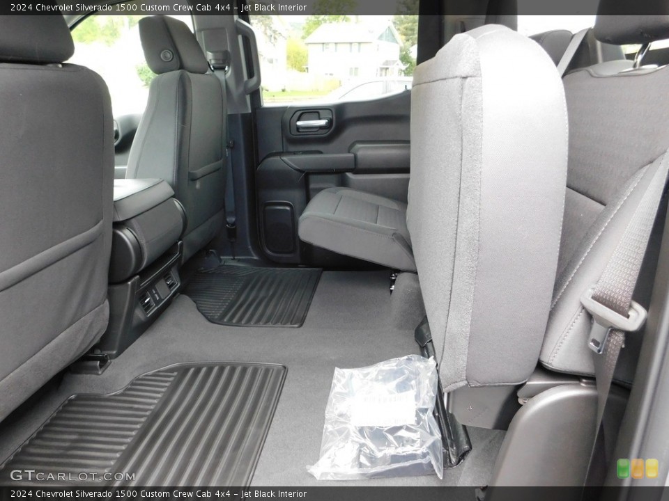 Jet Black Interior Rear Seat for the 2024 Chevrolet Silverado 1500 Custom Crew Cab 4x4 #146669345