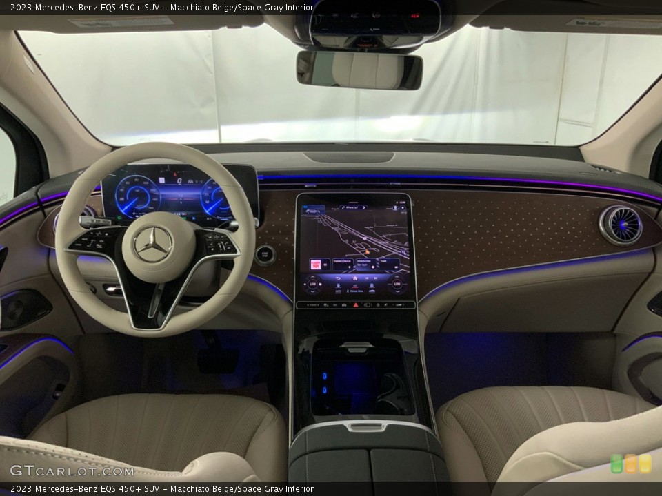 Macchiato Beige/Space Gray Interior Photo for the 2023 Mercedes-Benz EQS 450+ SUV #146669360