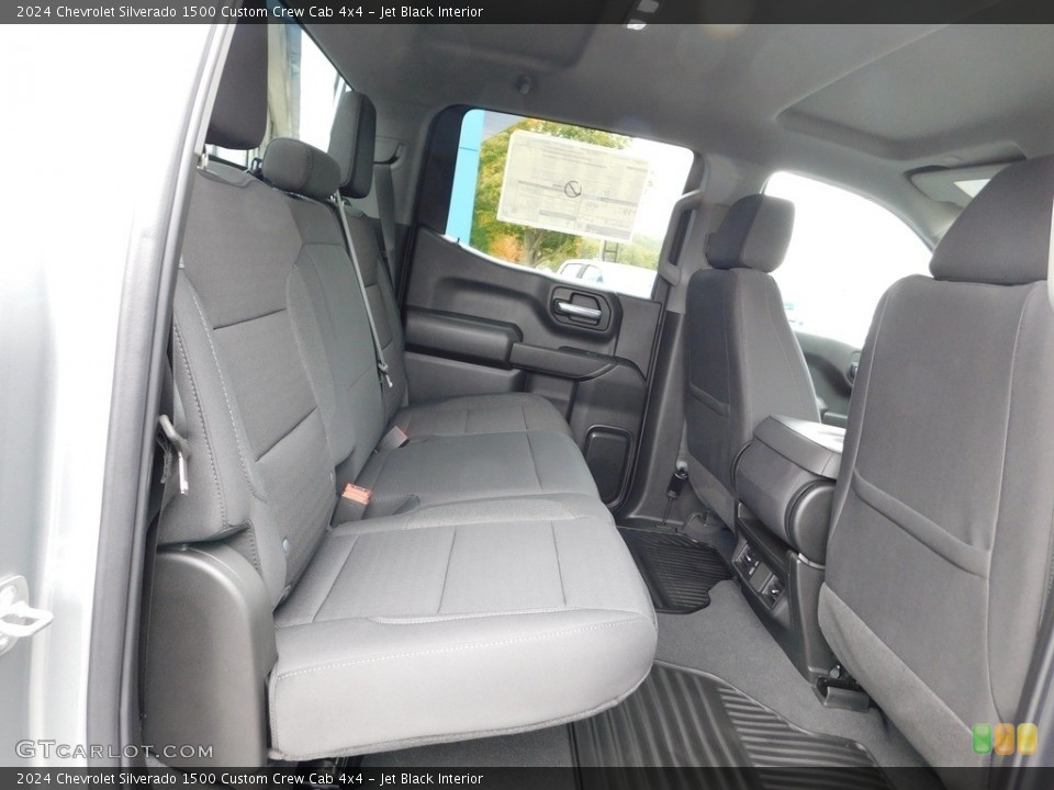 Jet Black Interior Rear Seat for the 2024 Chevrolet Silverado 1500 Custom Crew Cab 4x4 #146669387
