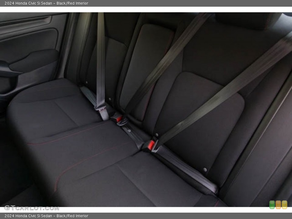 Black/Red Interior Rear Seat for the 2024 Honda Civic Si Sedan #146669465