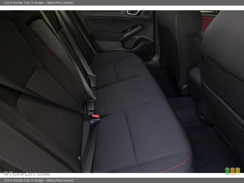 Black/Red Interior Rear Seat for the 2024 Honda Civic Si Sedan #146669504
