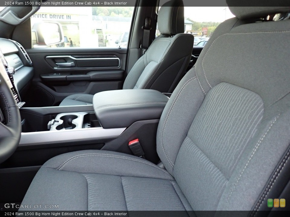 Black Interior Front Seat for the 2024 Ram 1500 Big Horn Night Edition Crew Cab 4x4 #146669663