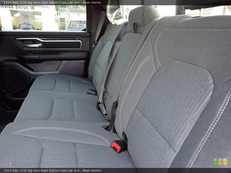 Black Interior Rear Seat for the 2024 Ram 1500 Big Horn Night Edition Crew Cab 4x4 #146669675