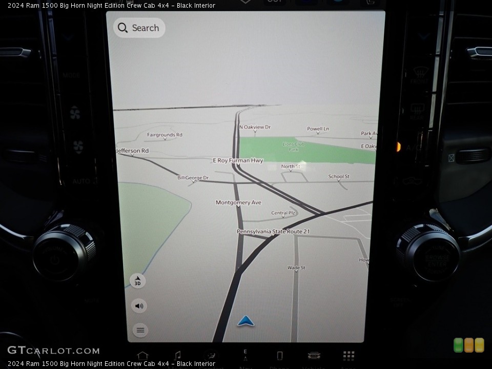 Black Interior Navigation for the 2024 Ram 1500 Big Horn Night Edition Crew Cab 4x4 #146669816
