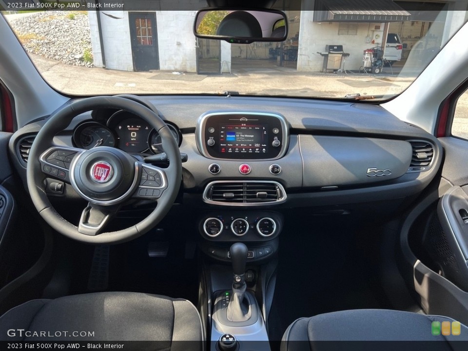 Black Interior Dashboard for the 2023 Fiat 500X Pop AWD #146669966