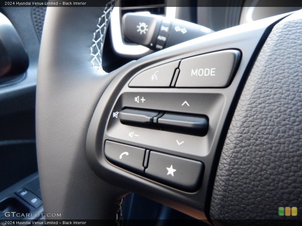 Black Interior Steering Wheel for the 2024 Hyundai Venue Limited #146670188
