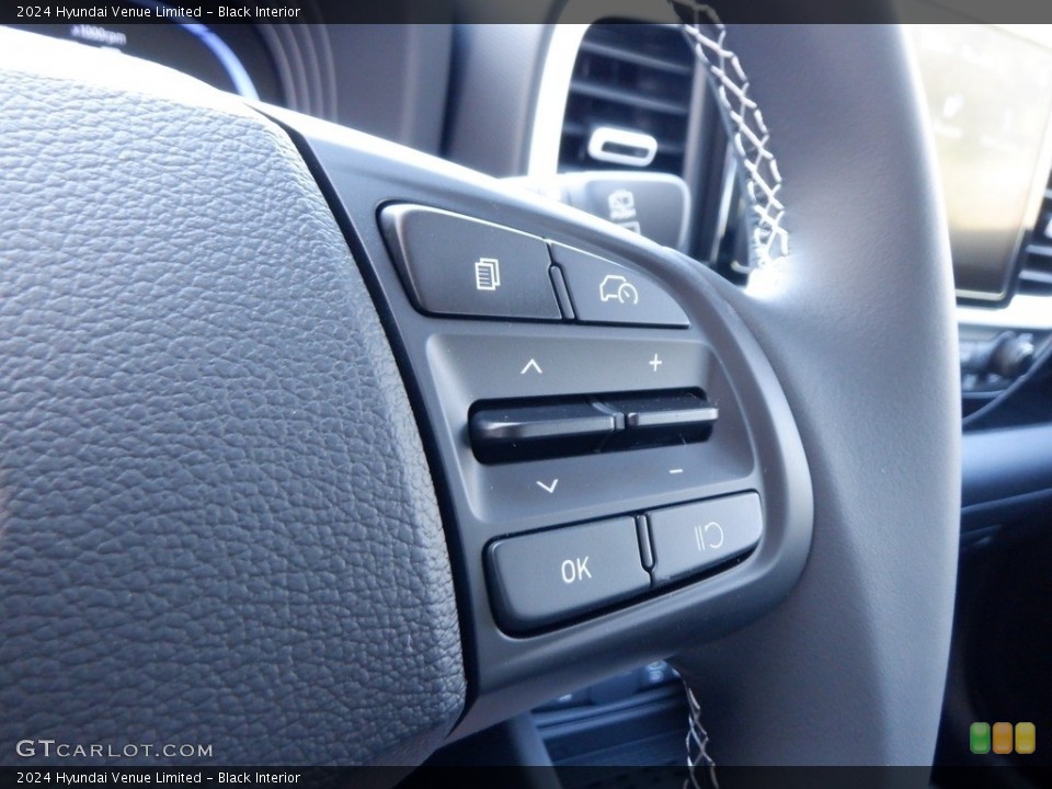 Black Interior Steering Wheel for the 2024 Hyundai Venue Limited #146670209
