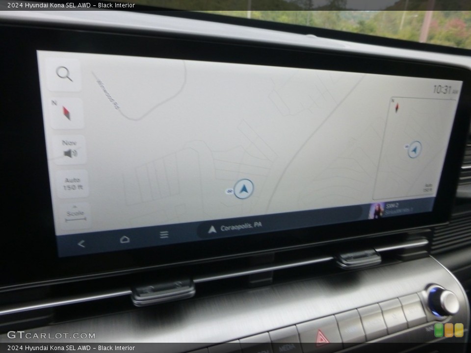 Black Interior Navigation for the 2024 Hyundai Kona SEL AWD #146670227