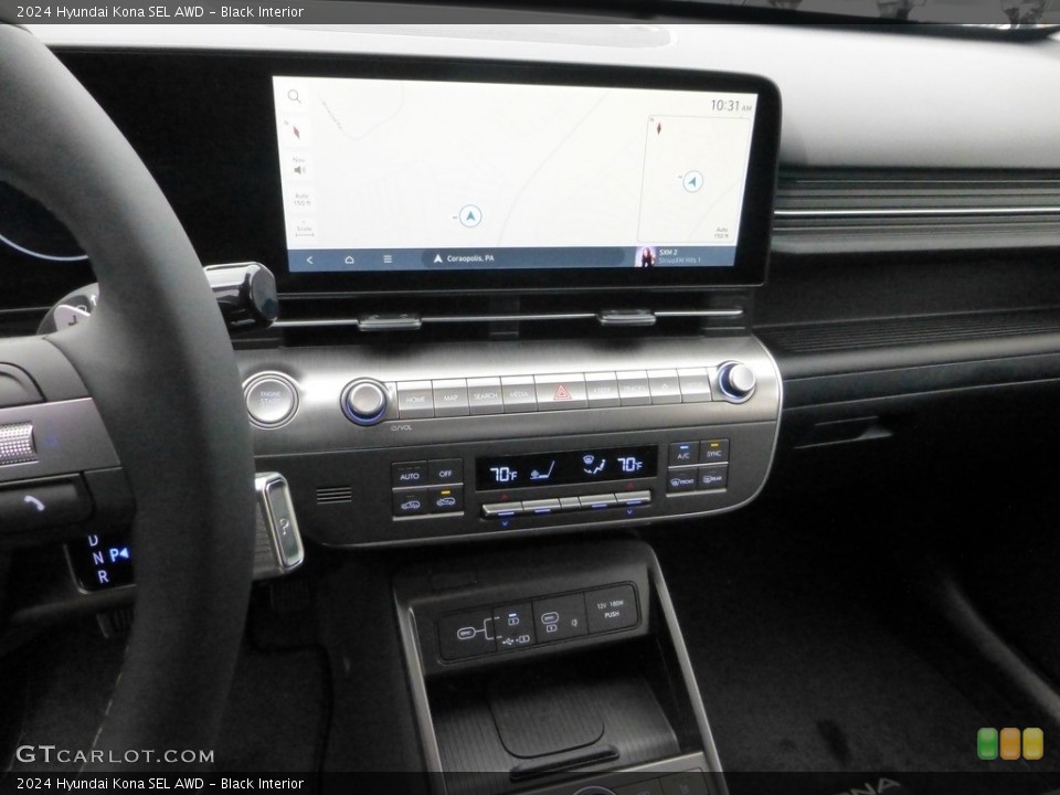 Black Interior Controls for the 2024 Hyundai Kona SEL AWD #146670245