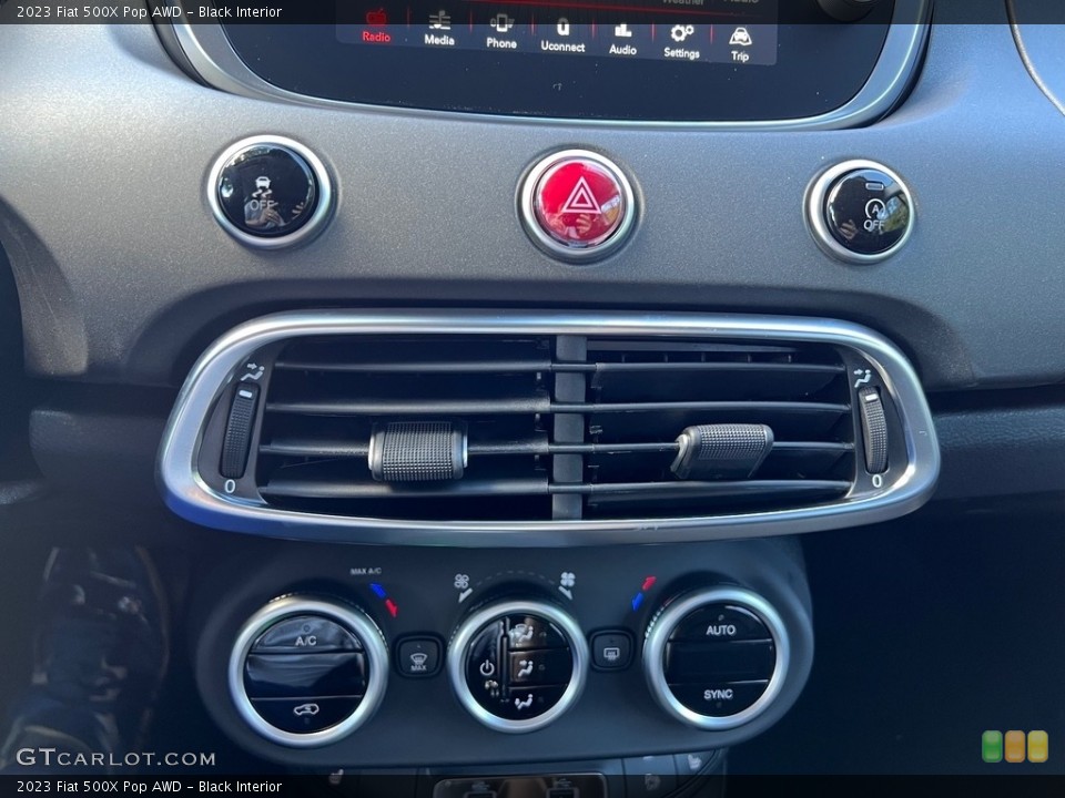 Black Interior Controls for the 2023 Fiat 500X Pop AWD #146670263