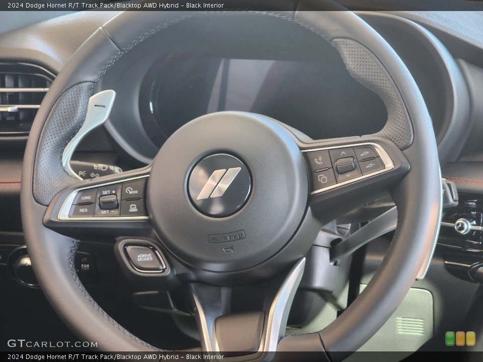 Black Interior Steering Wheel for the 2024 Dodge Hornet R/T Track Pack/Blacktop AWD Hybrid #146670398