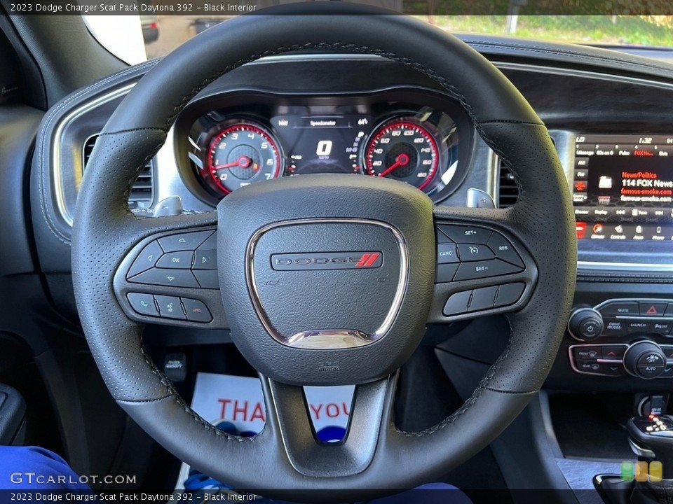 Black Interior Steering Wheel for the 2023 Dodge Charger Scat Pack Daytona 392 #146670971