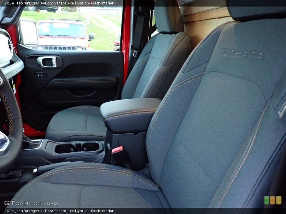 Black Interior Front Seat for the 2024 Jeep Wrangler 4-Door Sahara 4xe Hybrid #146671733