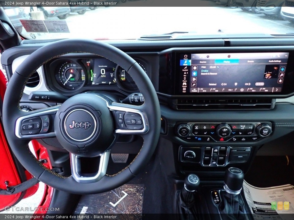 Black Interior Dashboard for the 2024 Jeep Wrangler 4-Door Sahara 4xe Hybrid #146671757