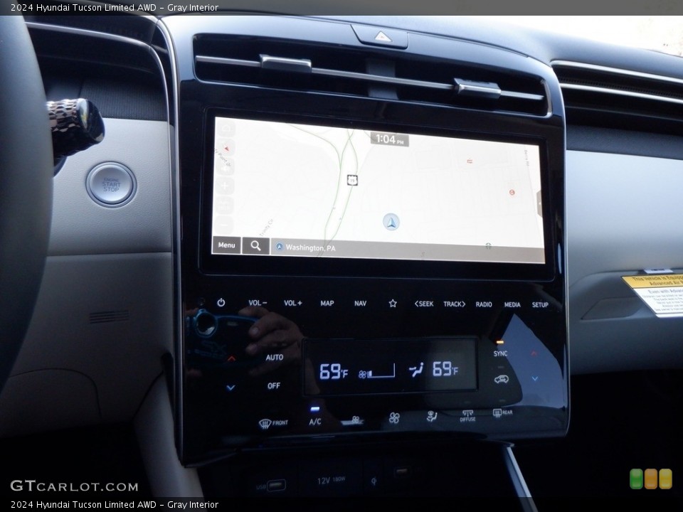 Gray Interior Navigation for the 2024 Hyundai Tucson Limited AWD #146672714